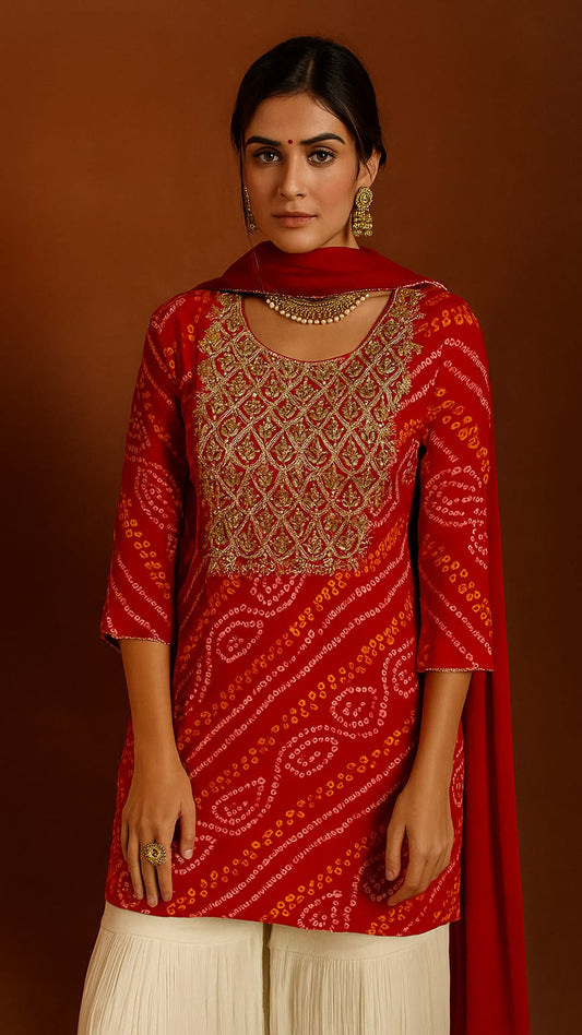 Bandhej Kurti